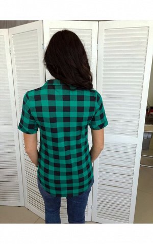 Рубашка "Катрин" изумруд, Модель: 0523и