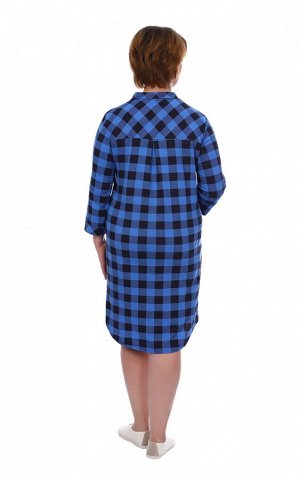Рубашка-туника "Сюзанна" синий, Модель: 0597с
