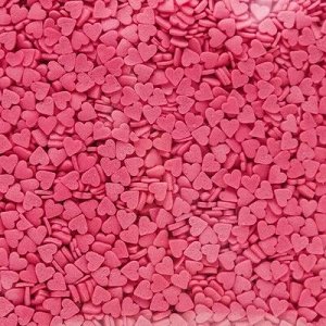 Кондитерская посыпка "Мини-сердце", розовая, 0.75 кг