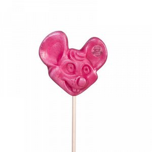 Карамель леденцовая на палочке "Мышь" розовая 30г