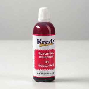 Краситель пищевой кондитерский гелевый "Kreda Decor" Бордовый 90 г