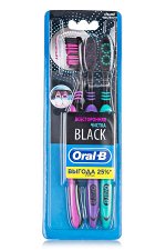 ORAL_B Зубная щетка Всесторонняя чистка Black 40 Medium 3шт
