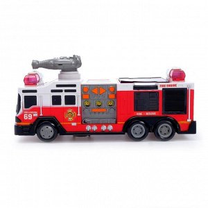 Машина «Пожарная охрана», работает от батареек, световые и звуковые эффекты, русская озвучка