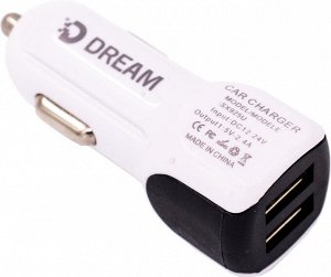 Автомобильное зарядное устройство DREAM 2USB, DRM-CH10-01, 2A