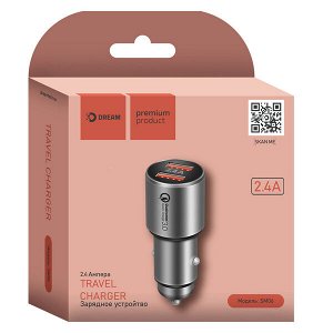 Автомобильное зарядное устройство DREAM 2USB, DRM-SM06, 2.4A