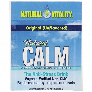 Natural Vitality, Natural Calm, The Anti-Stress Drink, Original, 30 Single-Serving Packs, 0.12 oz (3.3 g) Each