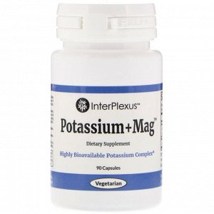 InterPlexus, Potassium+Mag, 90 капсул