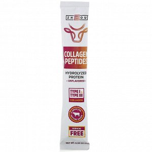 Zhou Nutrition, Collagen Peptides, Hydrolyzed Protein, Unflavored, 15 Stix, 0.39 oz (11 g) Each