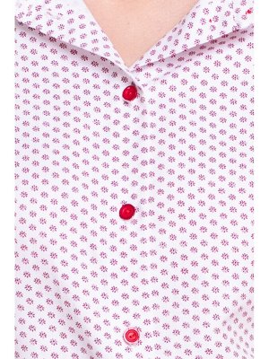 Блуза ЛИЗА Летняя блуза полуприлегающего силуэта из ЛЕТНЕЙ коллекции 2020, выполнена из тонкого хлопкового рубашечного полотна Европейского качества с мелким жаккардовым плетением и напечатанным сочны