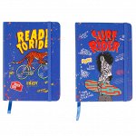 Записная книжка 7БЦ А6, 96л., &quot;SWAG&quot;, 80г/м2, тонированный блок, на резинке, ассорти