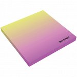Самоклеящийся блок Berlingo &quot;Ultra Sticky. Radiance&quot;, 75*75мм, 50л, желтый/розовый градиент