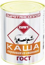 Каша перлов. со свин. Бурятия 340 г. ж/б 1/30