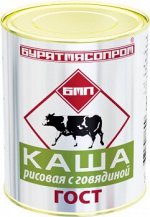 Каша рисов. с говяд. Бурятия 340 г. ж/б 1/30