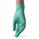 BENOVY Nitrile MultiColor, перчатки нитриловые, зеленые, S, 50 пар в упаковке