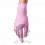 BENOVY Nitrile MultiColor, перчатки нитриловые, розовые, S, 50 пар в упаковке