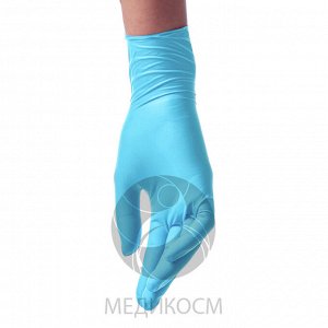 Перчатки BENOVY Nitrile Multicolor Max, перчатки нитриловые, небесно-голубые, S, 50 пар в упаковке