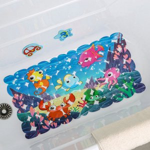SPA-коврик для ванны Доляна «Яркие рыбы», 35x68 см