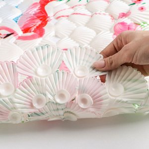 SPA-коврик для ванны на присосках Доляна «Фламинго», 38x68 см