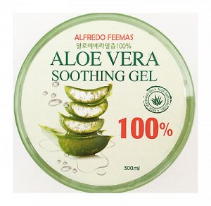 Увлажняющий гель для лица и тела с  Алоэ 300 мл, Alfredo Feemas Aloe Vera Soothing Gel