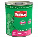 Четвероногий Гурман Мясное ассорти конс 340гр д/соб Язык (1/12)