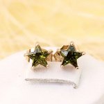 Серьги-гвоздики позолота  H01-6217