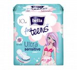 Прокладки для девочек-подростков BELLA for teens ultra Sensitive 10 шт