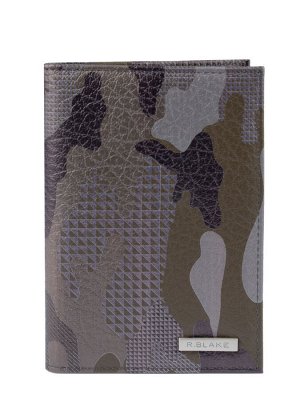 Обложка пасп. COVER HUNTER кожа пальмира оливковый