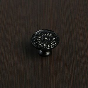 TUNDRA Ручка кнопка ТУНДРА РК122BL (FE112BL), черная