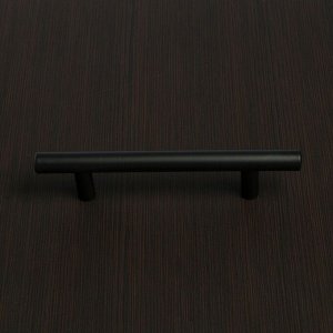 Ручка рейлинг, облегченная, d=12 мм, м/о 96 мм, цвет черный