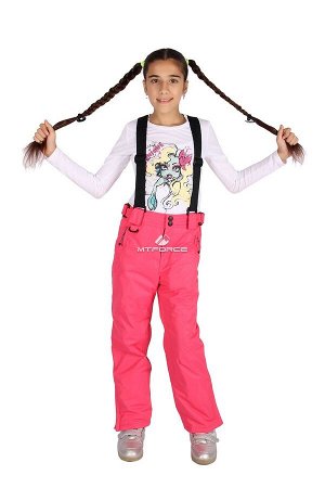 Подростковые для девочки зимние горнолыжные брюки розового цвета 816R