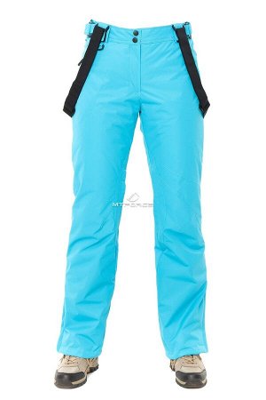 Женские зимние горнолыжные брюки голубого цвета 818Gl