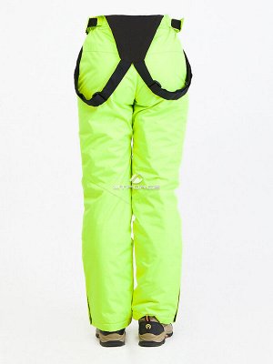 Женские зимние горнолыжные брюки салатового цвета 818Sl