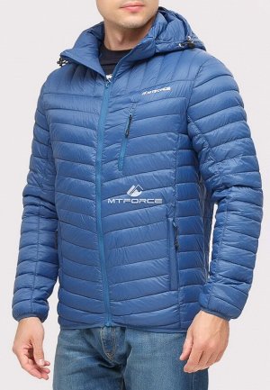 Мужская осенняя весенняя спортивная куртка стеганная синего цвета 1858S