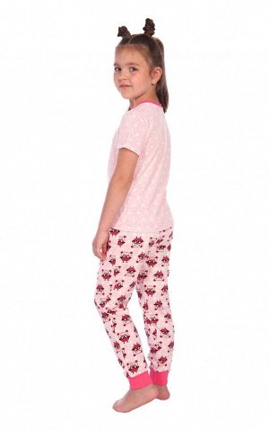 Пижама "Милаша" розовый футболка горох, Модель: 0731рг