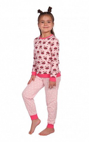 Пижама детская "Совенок" розовые совы, Модель: 0714рс