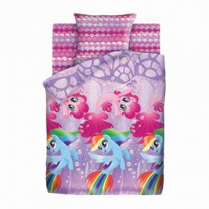 КПБ 1.5 бязь My Little Pony (70х70) рис. 8918-1/8919-1 Подводные пони