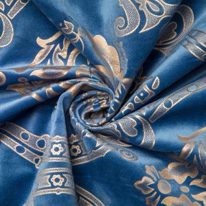 Штора портьерная Этель «Версаль» 160x270 см, цвет синий, 100% п/э