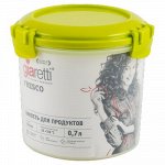 Емкость д/продуктов 0,7л FRESCO круглая Оливковая роща 1/12