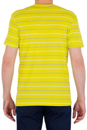 Футболка Модель круглый вырез. Цвет жёлтый. Комплектация футболка. Состав хлопок-90%, полиэстер-10%. Бренд SAMO. Фактура полоса