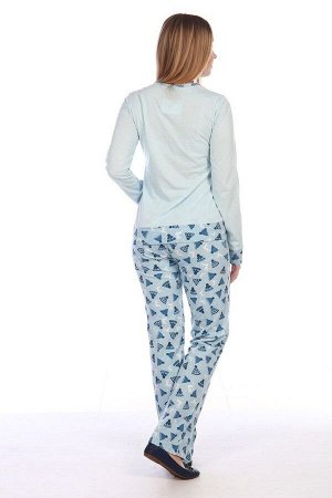 Пижама кофта+брюки - Три Гнома - 342 - голубой