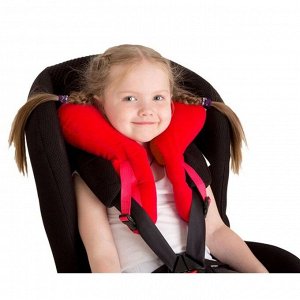 Подушка «Путешественница» для детей, ортопедическая транспортная для шеи, цвет красный