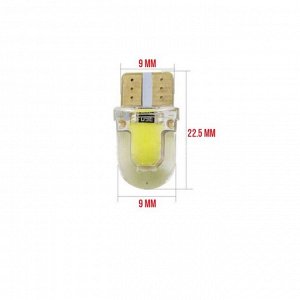 Автолампа светодиодная Cartage T10 W5W, 12 В, 2 COB, 1 Вт, свет белый