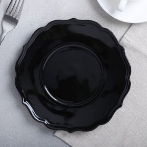 Тарелка классичский стиль "Чёрная", 20 см