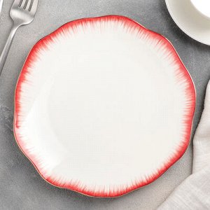 Тарелка десертная "Медуза" 20х2 см, цвет красный