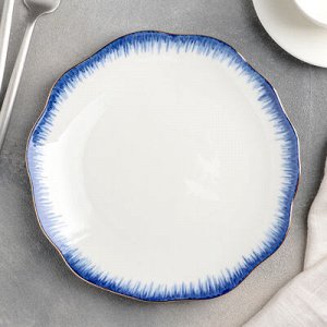 Тарелка десертная "Медуза" 20х2 см, цвет синий