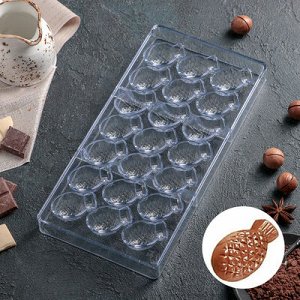 Форма для шоколада 21 ячейка "Ананас" 28х14х2,5 см
