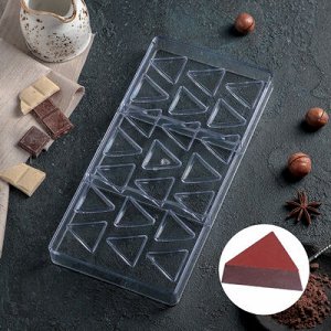 Форма для шоколада 21 ячейка "Треугольник" 33x16,2x2,5 см