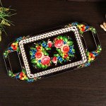 Поднос &quot;Цветы. Вид 1&quot;, 21х44 см