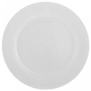 Тарелка обеденная 25х25х2см с утолщенным краем "White Label"