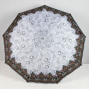 Зонт полуавтоматический «Капли», 3 сложения, 9 спиц, R = 50, цвет МИКС